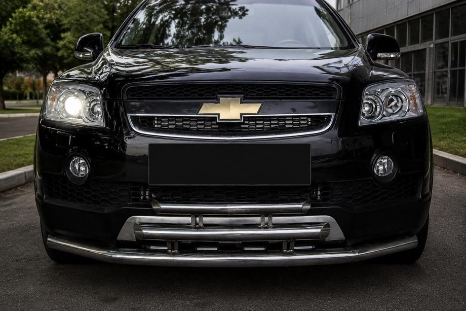 Chevrolet Captiva 2006–2019 Přední trojitý ochranný rám (nerez) Image