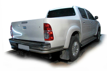Toyota Hilux 2006–2015 Zadní rohy AK003-Подвійний (nerez) fotografie 2