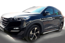 Hyundai Tucson TL 2016–2021 Boční nerezové trubky (2 ks) fotografie 1