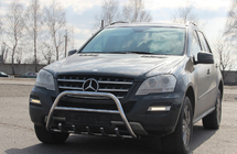 Mercedes ML W164 2005–2011 Přední ochranný rám (bull bar) WT003 (nerez) fotografie 4