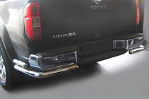 Nissan Navara 2006–2015 Zadní ochranný rám AK003 – dvojitý (nerez) fotografie 1