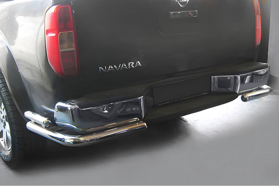 Nissan Navara 2006–2015 Zadní ochranný rám AK003 – dvojitý (nerez) Image