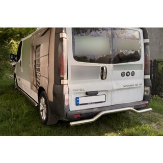 Zadní ochranný rám AK006 (nerez) Opel Vivaro 2001–2015 fotografie 3