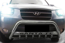 Hyundai Santa Fe 2 2006–2012 Přední ochranný rám WT004 (nerez) fotografie 3
