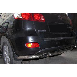 Zadní rohy ke středové trubce AK0073 (2 ks, nerez) Hyundai Santa Fe 2 2006–2012