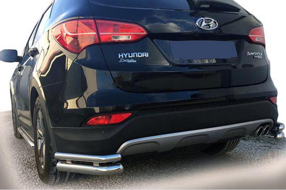 Hyundai Santa Fe 3 2012–2018 Zadní rohy AK-003 dvojité (nerez) Image