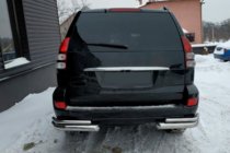 Toyota Land Cruiser Prado 120 2002–2009 Zadní dvojité rohy AK003-2 (2 ks, nerez) fotografie 2