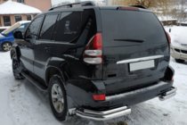 Toyota Land Cruiser Prado 120 2002–2009 Zadní dvojité rohy AK003-2 (2 ks, nerez) fotografie 3