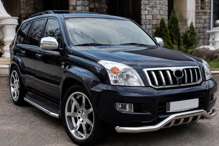 Toyota Land Cruiser Prado 120 2002–2009 Přední nerezový ochranný rám ST011 Image