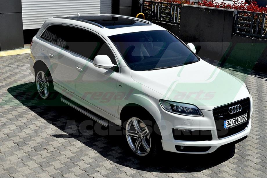 Audi Q7 2005–2015 Boční nášlapy Allmond Grey (2 ks, hliník) Fotografie 2