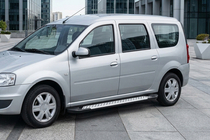 Dacia Logan MCV 2004–2014 Boční nášlapy typ X5 (2 ks, hliník) fotografie 1