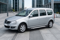 Dacia Logan MCV 2004–2014 Boční nášlapy typ X5 (2 ks, hliník) fotografie 3