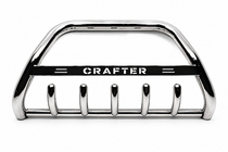 Volkswagen Crafter 2006–2016 Přední ochranný rám (bullbar) WT004 (nerez) 60 mm, bez nápisu fotografie 5