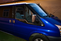Ford Transit 2000–2014 Okenní lišty (2 ks, nerez) fotografie 4