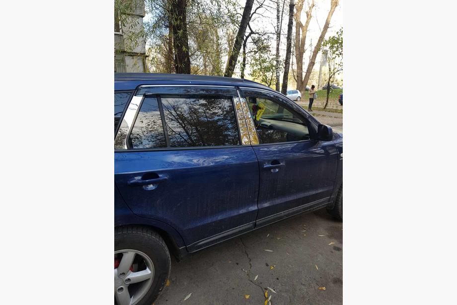Hyundai Santa Fe 2 2006–2012 Nerezové lišty sloupků dveří (6 ks) Image