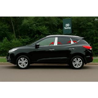 Nerezové lišty sloupků dveří (8 ks) Hyundai IX-35 2010–2015 fotografie 1