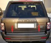 Range Rover III L322 2002–2012 Nerezová lišta na hranu víka kufru fotografie 1