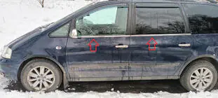 Ford Galaxy 1995–2006 Okenní lišty (4 ks, nerez) fotografie 2