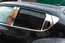 Nissan Juke 2010–2019 Lišty na sloupky dveří (8 ks, nerez) fotografie 2
