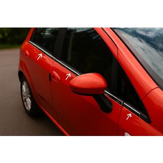 Nerezové lišty kolem oken (6 ks) Nissan Micra K12 2003–2010 fotografie 1