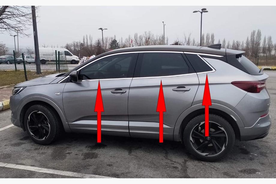 Opel Grandland X 2017– Spodní okenní lišty (6 ks, nerez) Image