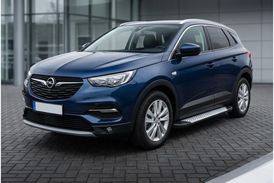 Opel Grandland X 2017– Boční nášlapy Allmond Grey (2 ks, hliník) Image