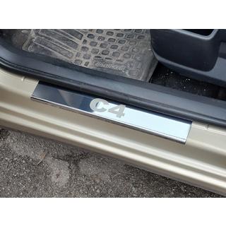 Nerezové kryty prahů Carmos Citroen C-4 2004–2010 fotografie 3