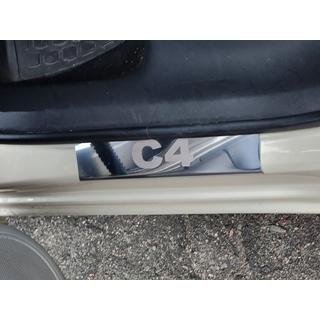 Nerezové kryty prahů Carmos Citroen C-4 2004–2010 fotografie 2