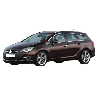 Kompletní chromové lišty oken (Sport Tourer, 12 ks, nerez) Opel Astra J 2009–2015 fotografie 1
