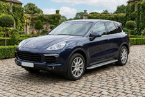 Porsche Cayenne 2010–2017 Boční nášlapy Maydos v2 (2 ks, hliník ↗ nerez) fotografie 1
