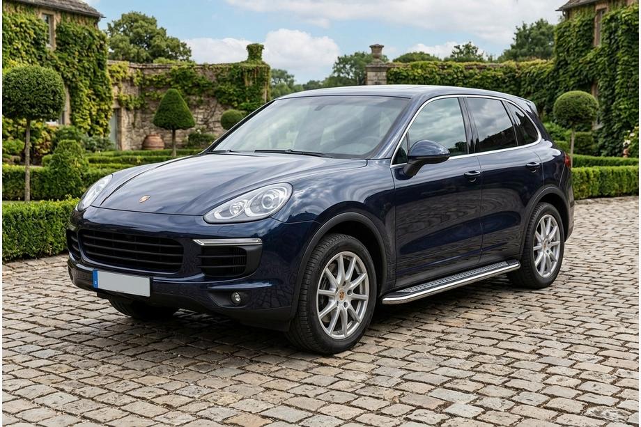 Porsche Cayenne 2010–2017 Boční nášlapy Maydos v2 (2 ks, hliník ↗ nerez) Image