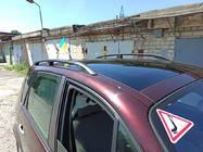 Renault Scenic/Grand 2003–2009 Černé střešní ližiny (2 ks) Prodloužená verze (Grande) fotografie 1