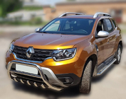 Renault Duster 2018–2024 Nerezový přední ochranný rám (bullbar) WT003 bez nápisu fotografie 9