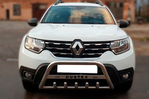 Renault Duster 2018–2024 Nerezový přední ochranný rám s nápisem WT004 fotografie 1