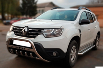 Renault Duster 2018–2024 Nerezový přední ochranný rám s nápisem WT004 fotografie 2