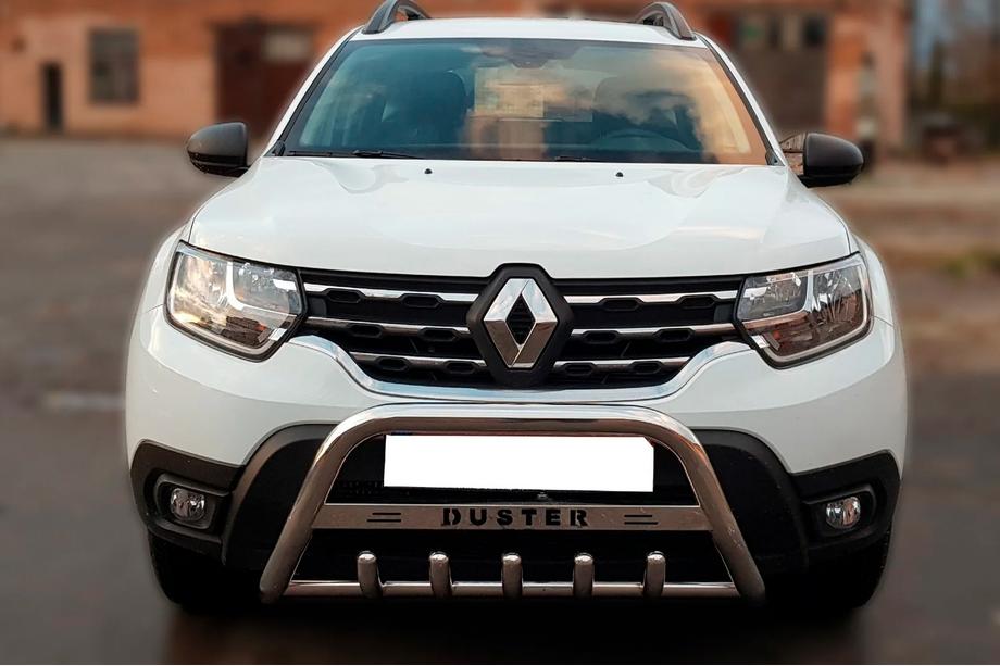 Renault Duster 2018–2024 Nerezový přední ochranný rám s nápisem WT004 Image