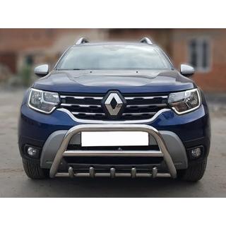 Nerezový přední ochranný rám (bullbar) WT003 bez nápisu Dacia Duster 2018–2024 fotografie 1