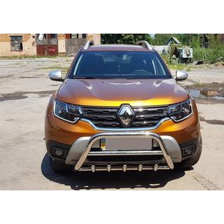 Nerezový přední ochranný rám (bullbar) WT003 bez nápisu Dacia Duster 2018–2024 fotografie 4