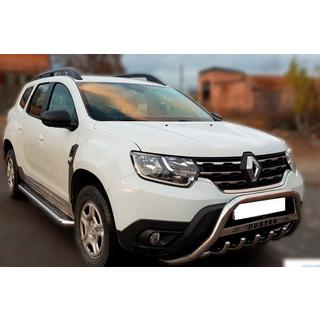 Nerezový přední ochranný rám s nápisem WT004 Dacia Duster 2018–2024 fotografie 3