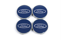 Ford Středové krytky na disky 69/64 mm modré (4 ks) fotografie 2