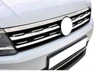 Volkswagen Tiguan 2016–2023 Chromové lišty na hranu masky a světlometů 2016-2020 (3 ks, nerez) fotografie 3