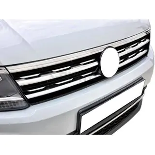 Chromové lišty na hranu masky a světlometů 2016-2020 (3 ks, nerez) Volkswagen Tiguan 2016–2023 fotografie 3