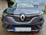 Renault Megane IV 2016–2025 Chromované ochranné lišty na nárazník 2016-2021 (7 ks, nerez) fotografie 1