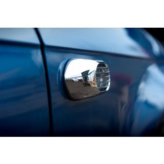 Mřížka na boční směrový opakovač, ovál (2 ks, ABS) Audi A3 2003–2012 fotografie 3