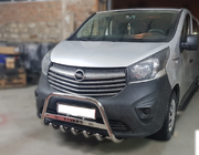 Opel Vivaro 2015–2019 Nerezový přední ochranný rám WT003-4 S nápisem fotografie 2