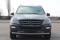 Mercedes ML W164 2005–2011 Přední ochranný rám ST008 (nerez) fotografie 1