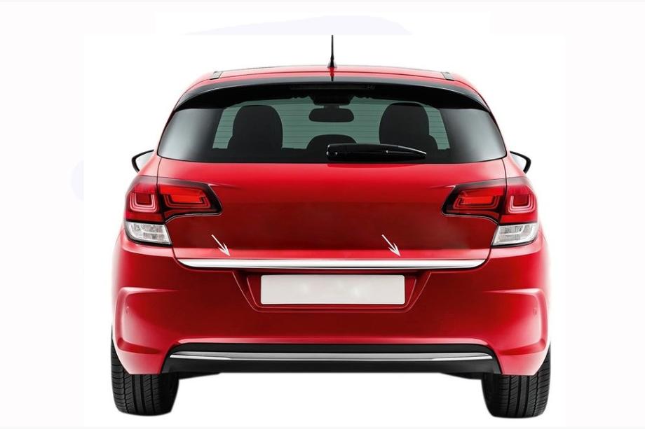 Citroen C-4 2010–2018 Nerezová lišta na hranu víka kufru Carmos - turecká ocel Image