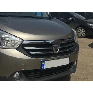 Nerezové lišty na masku chladiče (4 ks) Dacia Lodgy 2012–2022 fotografie 4