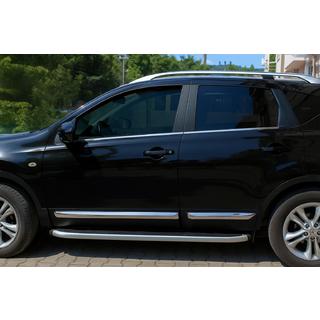 Dveřní lišty OmsaLine (4 ks, nerez) Nissan Qashqai 2007–2010 fotografie 1