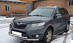 Hyundai Santa Fe 2 2006–2012 Přední ochranný rám ST014 (nerez) fotografie 2